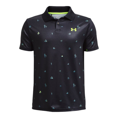 Junior Under Armour Performance Printed Golf Polo Shirt 1377349