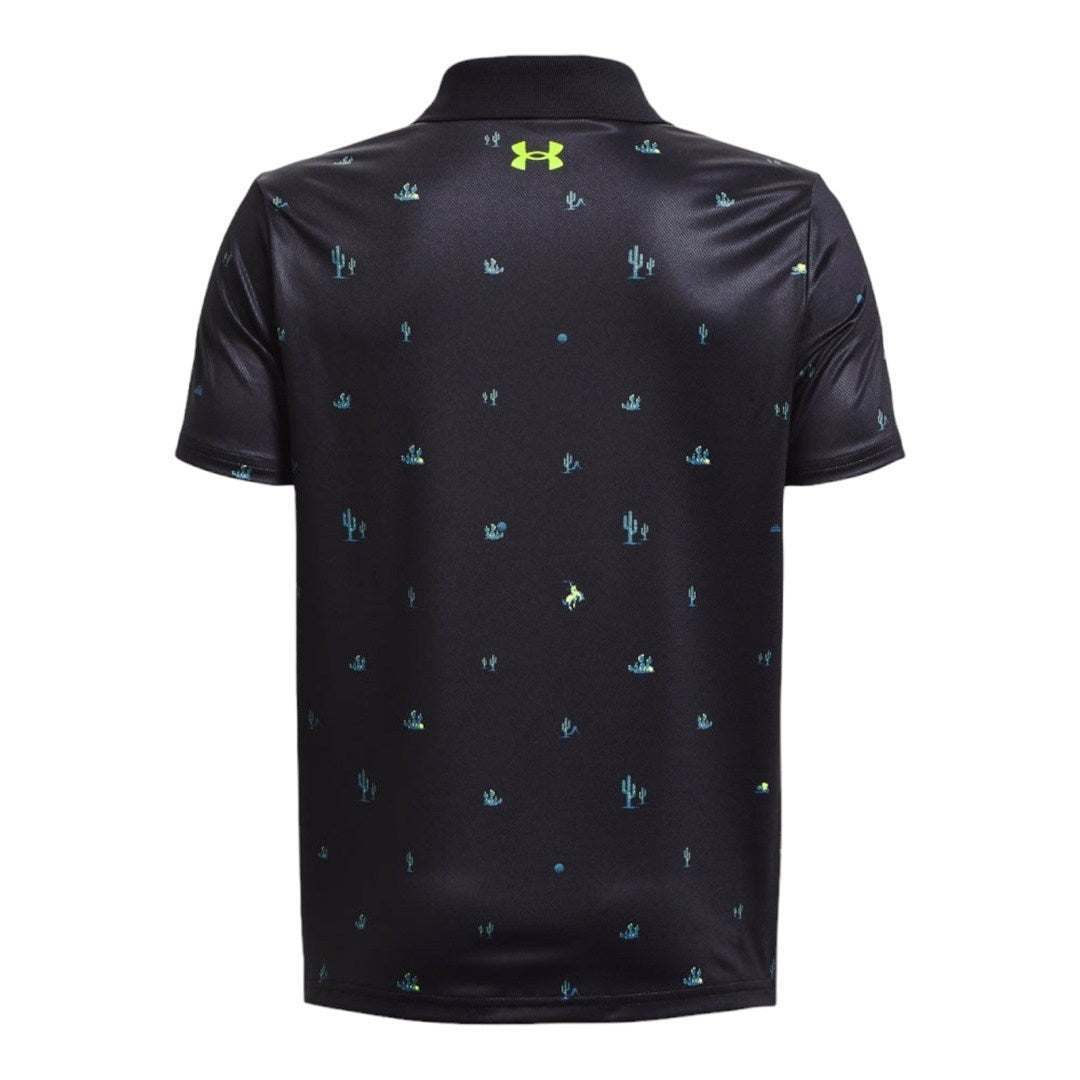 Junior Under Armour Performance Printed Golf Polo Shirt 1377349