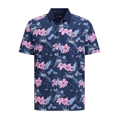 Original Penguin Eco Large Floral Golf Polo Shirt OGKSB084GG