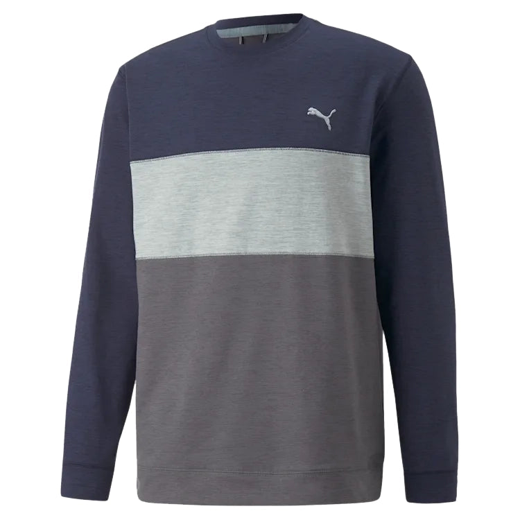 Puma Cloudspun Colourblock Crew Neck Golf Mid Layer 535458