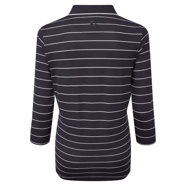 FootJoy Ladies 3/4 Sleeve Pinstripe Pique Golf Polo Shirt 88460