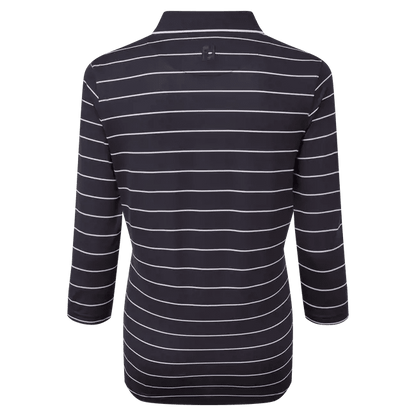 FootJoy Ladies 3/4 Sleeve Pinstripe Pique Golf Polo Shirt 88460