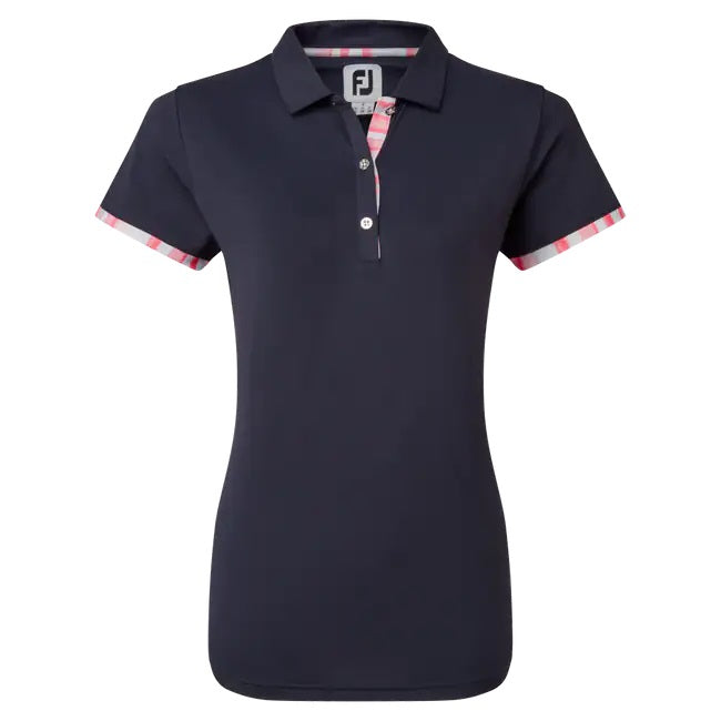 FootJoy Ladies Watercolour Trim Pique Golf Polo Shirt 88486