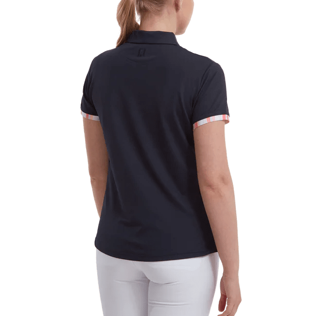 FootJoy Ladies Watercolour Trim Pique Golf Polo Shirt 88486