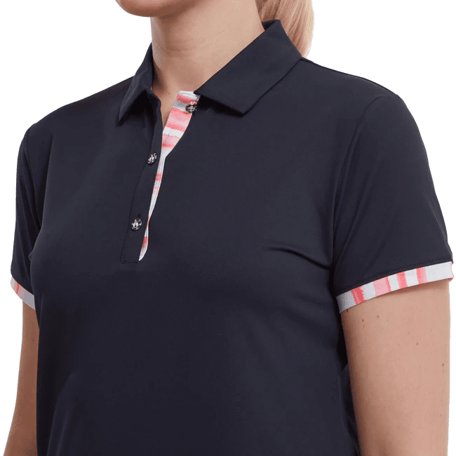 FootJoy Ladies Watercolour Trim Pique Golf Polo Shirt 88486